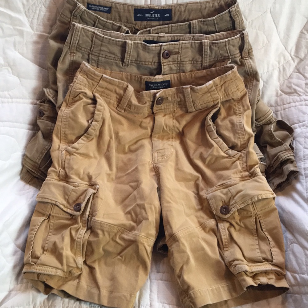 Hollister & American Eagle Cargo Shorts Lot of 3